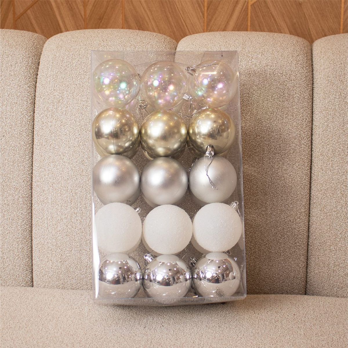 PANORAMA HOGAR - Juego de 30 Bolas Panadecor para Árbol Colores Variados 7CM