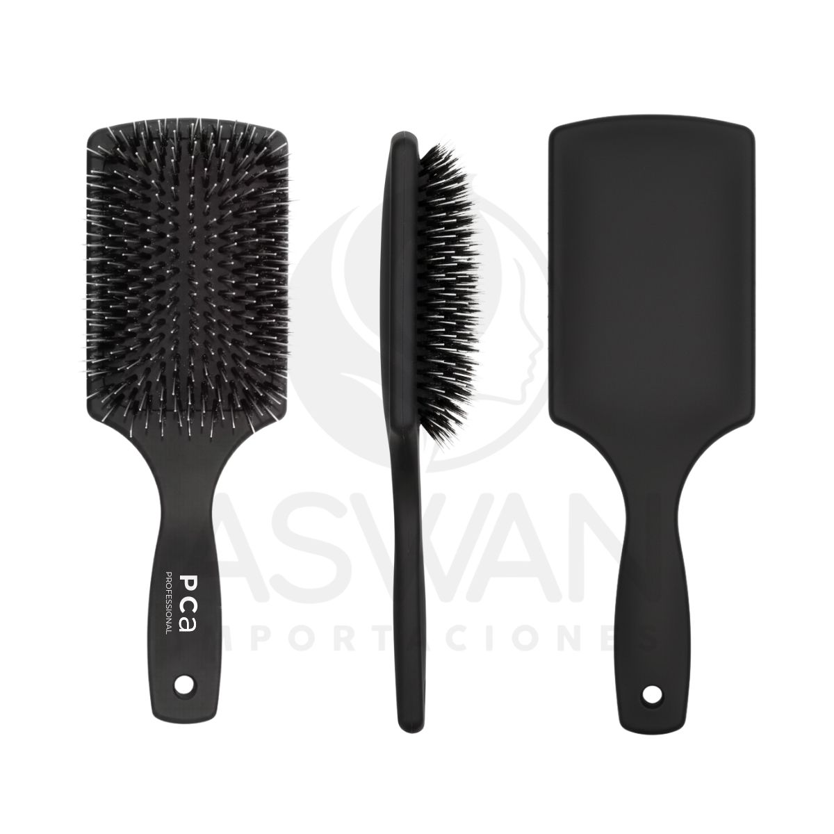 GENERICO - Cepillo Plano para Extensiones Negro - PCA