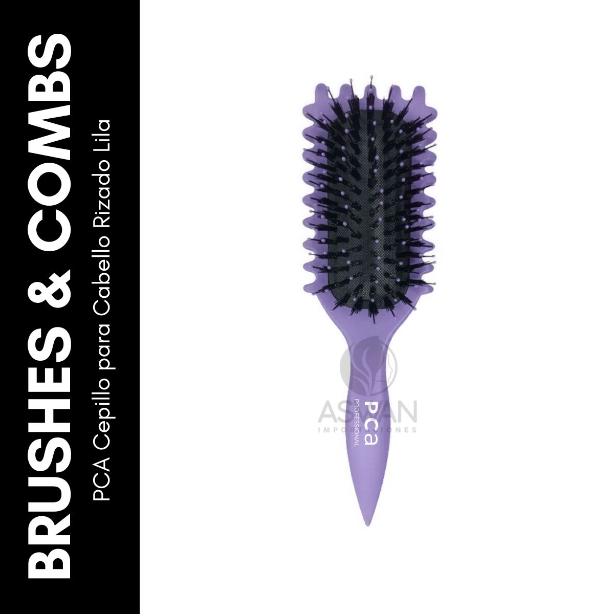 GENERICO - Cepillo para Cabello Rizado Lila - PCA