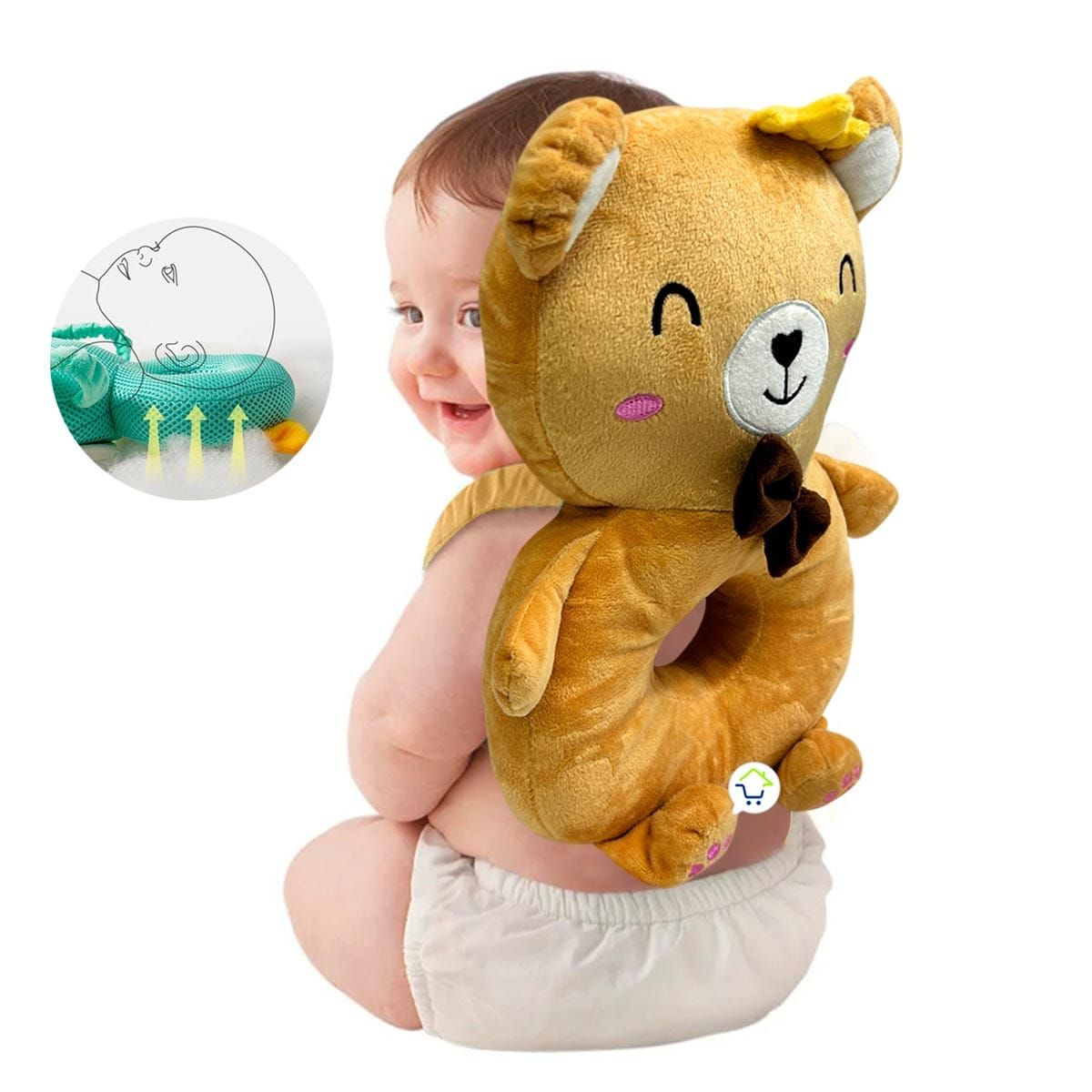 GENERICO - Mochila de Proteccion para Bebe Cabeza Espalda