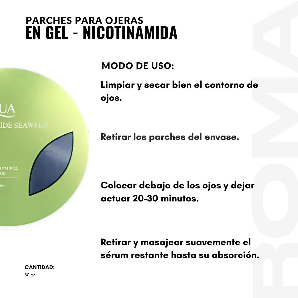 BIOAQUA - MASCARILLA PARA OJERAS EN GEL NICOTINAMIDA 80G BIOAQUA