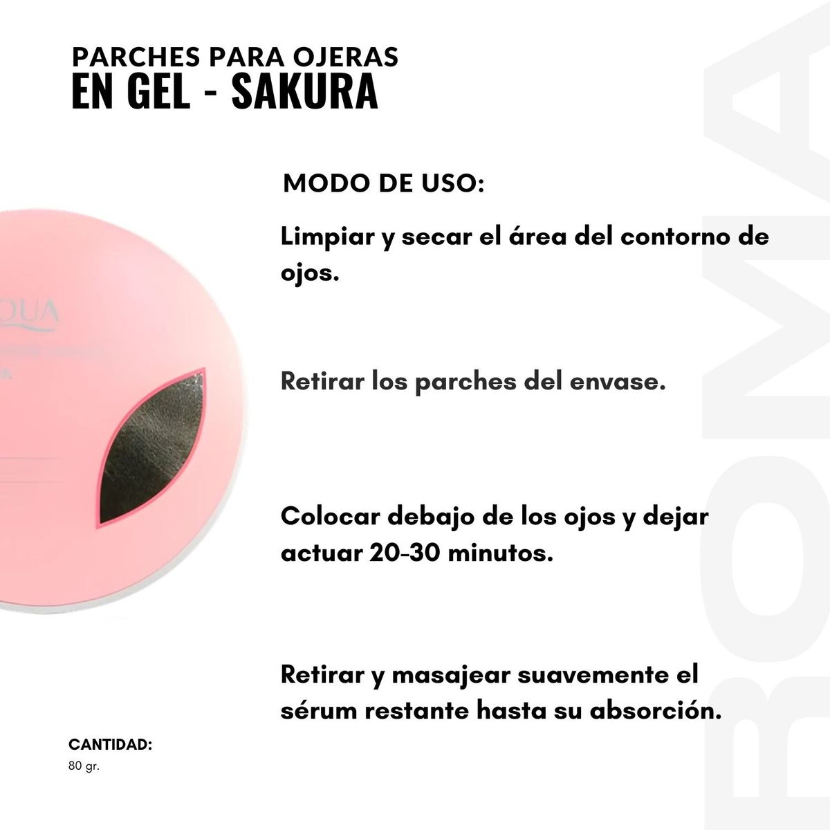 BIOAQUA - MASCARILLA PARA OJERAS EN GEL  SAKURA 80G BIOAQUA