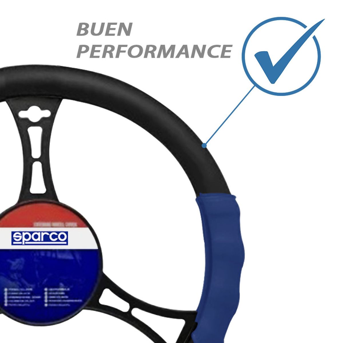 SPARCO - FUNDA TIMON SPARCO CUERO AZULNEGRO