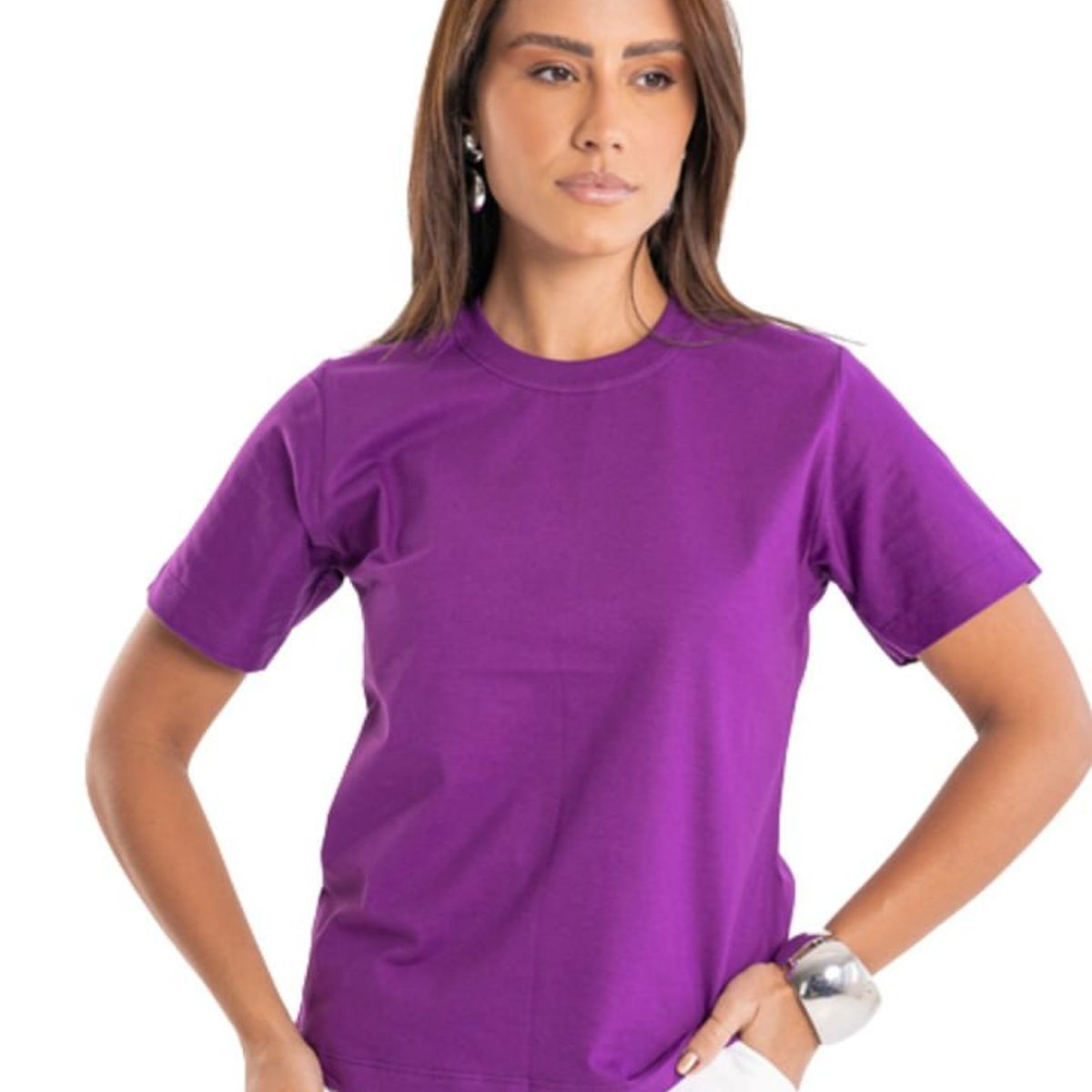GENERICO - Polo Basico Morado para Mujer