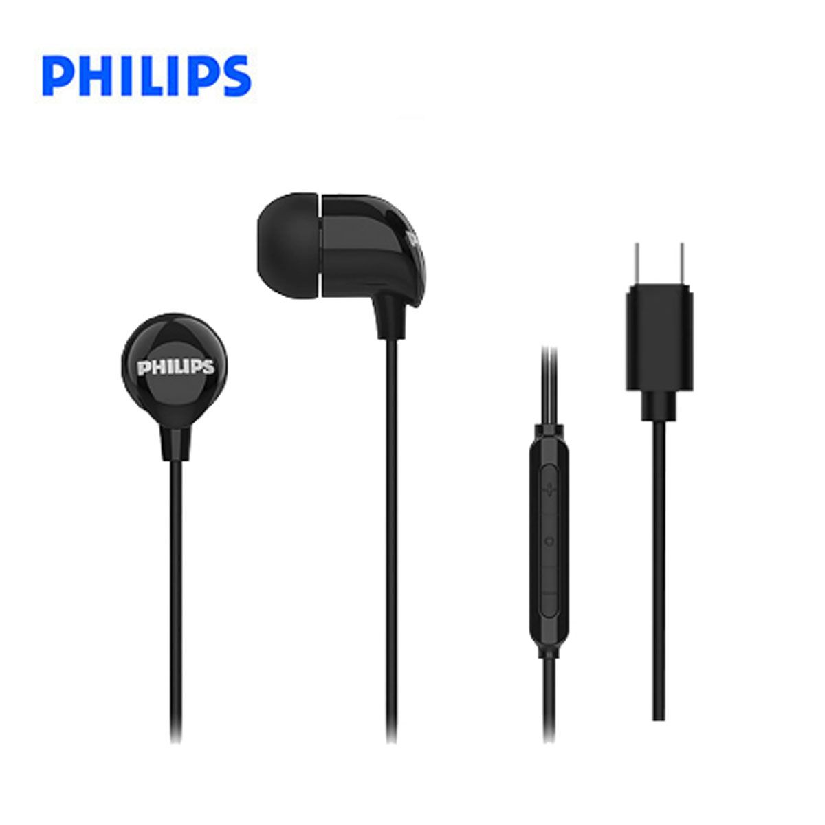 PHILIPS - AUDIFONO CON MICROFONO PHILIPS TAE2146BK USB-C NEGRO