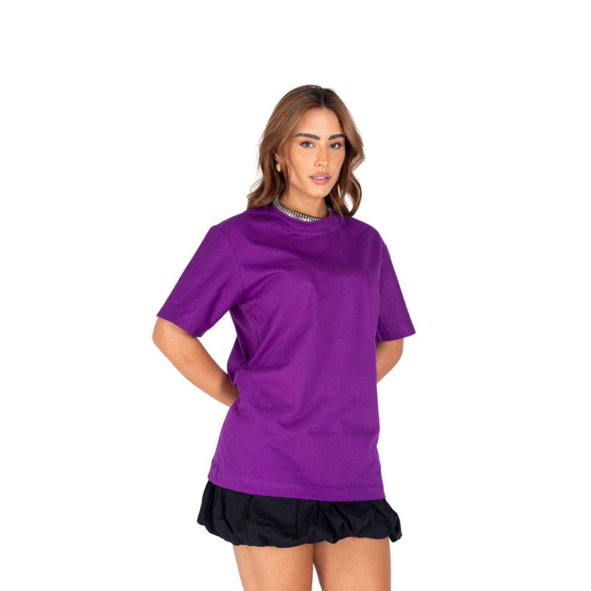 GENERICO - Polo Oversize Morado para mujer