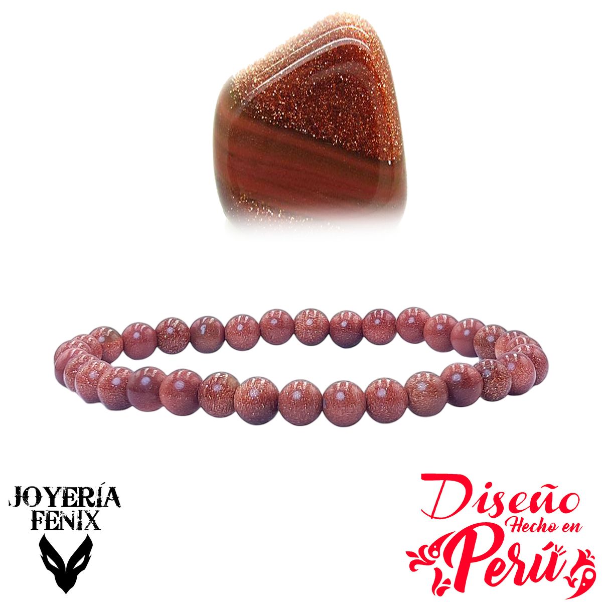 JOYERIA FENIX - Pulsera Piedras Naturales Elástica 6mm - Joyería Fénix