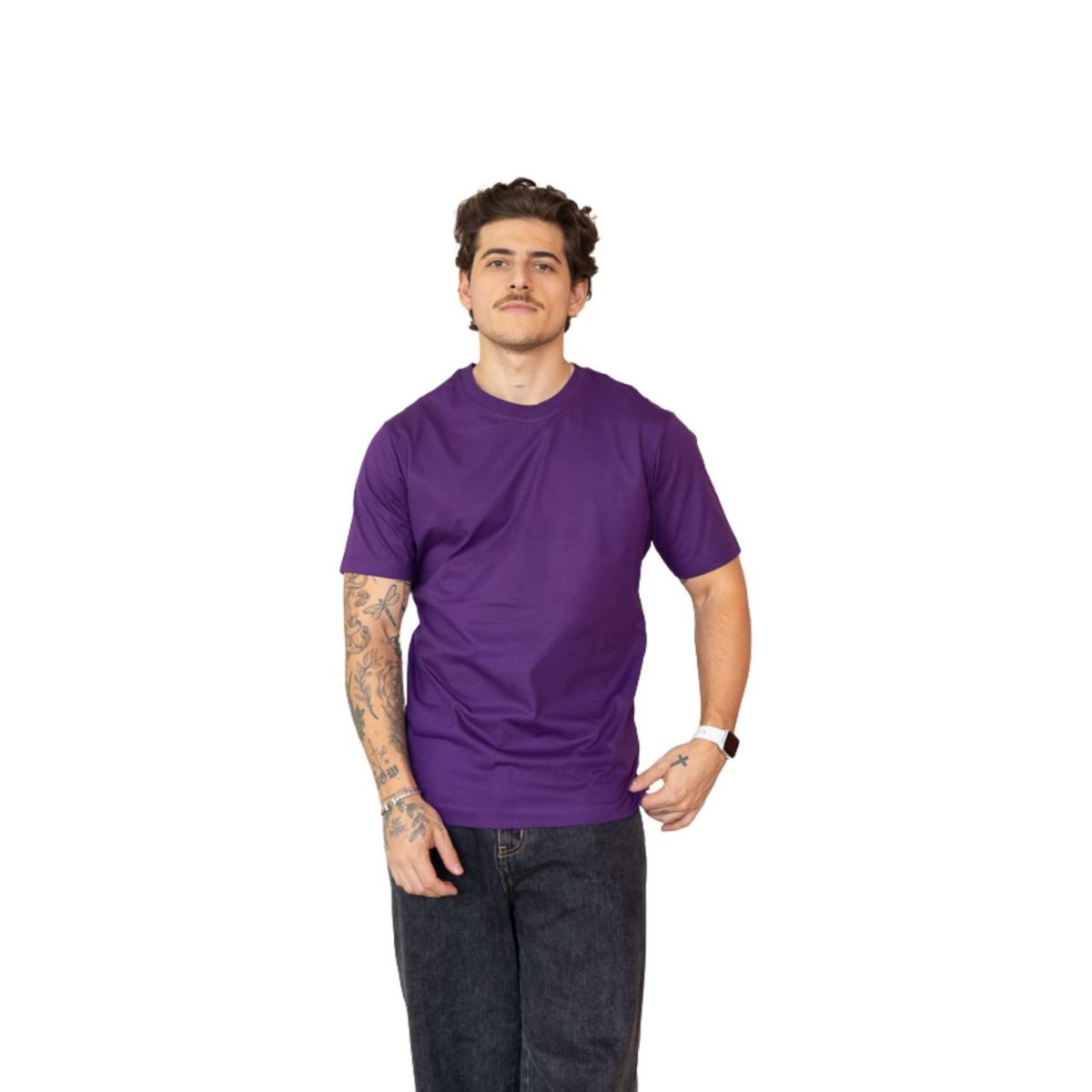 GENERICO - Polo Basico Morado  Hombre