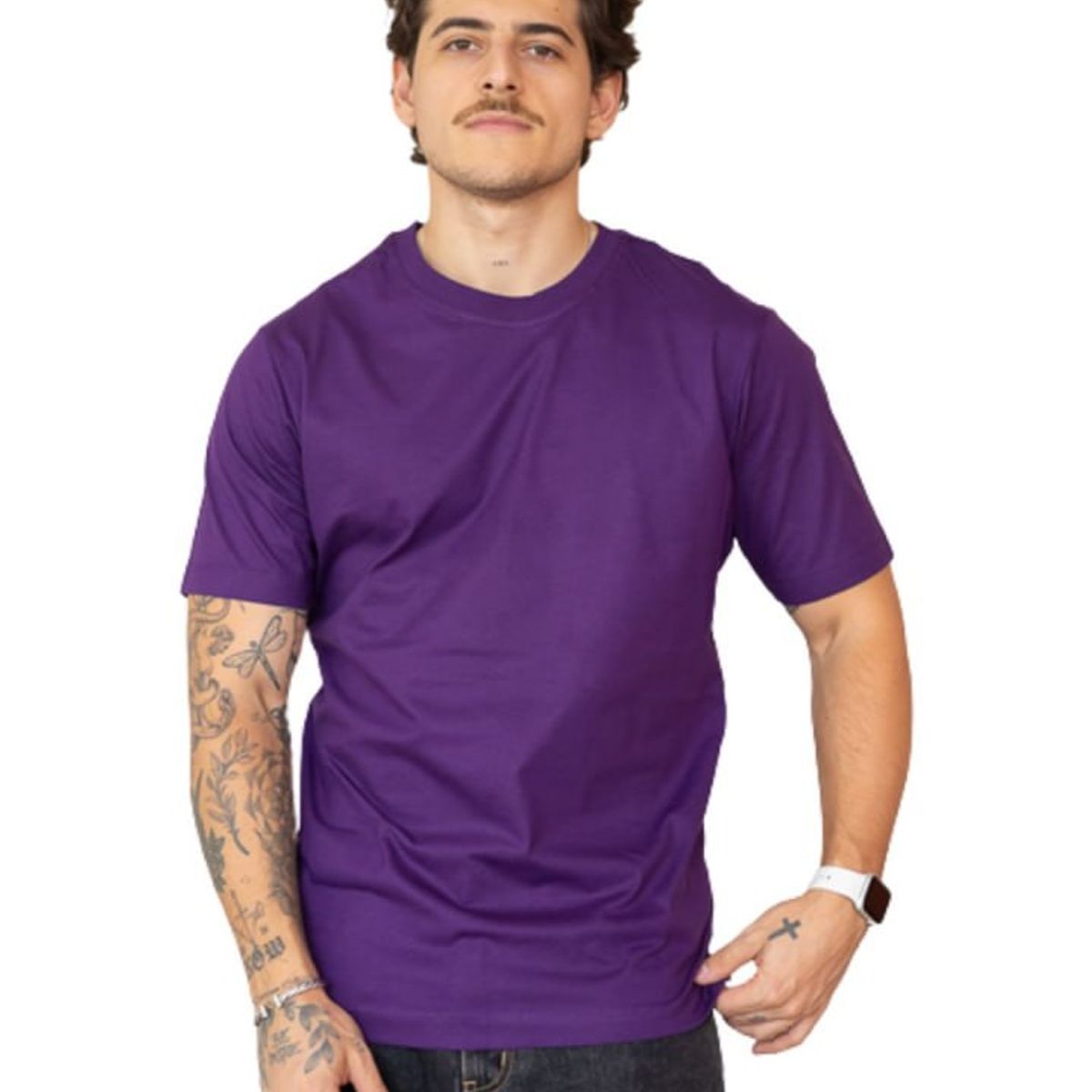 GENERICO - Polo Basico Morado  Hombre