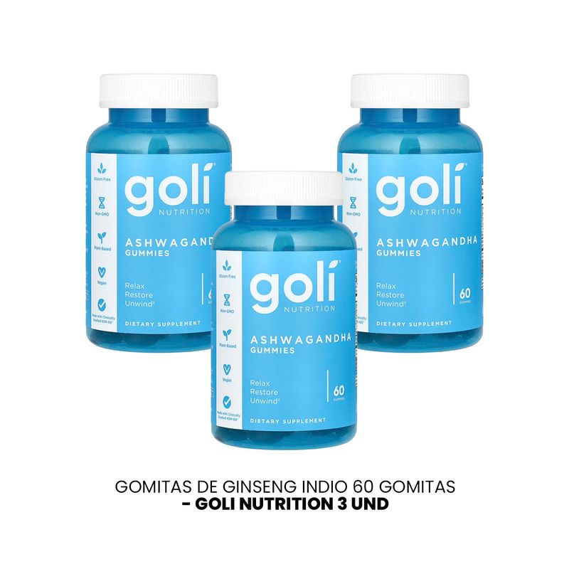 GENERICO - Goli Ashwagandha Gummies - 60 gomitas 3 Uni