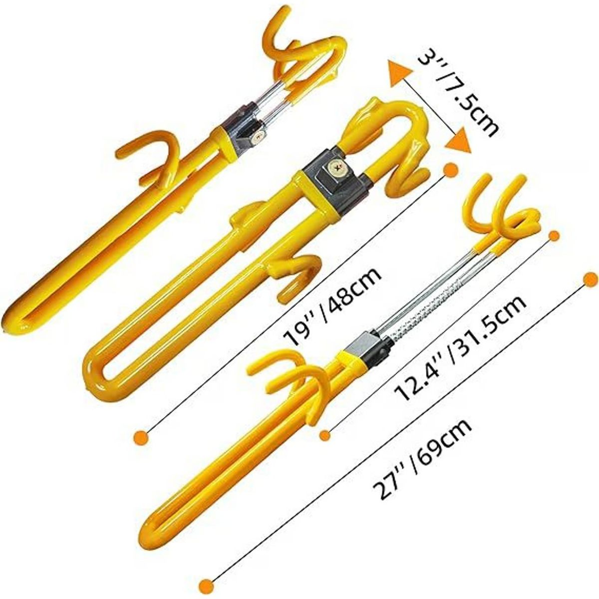 GENERICO - Seguro Antirrobo Traba Timón a Timón Doble Pesada