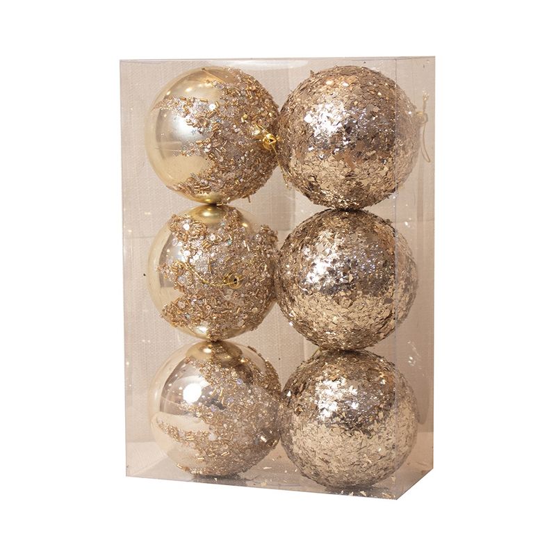 PANORAMA HOGAR - Set de 6 Esferas Panadecor Navideñas 10CM Surtidas