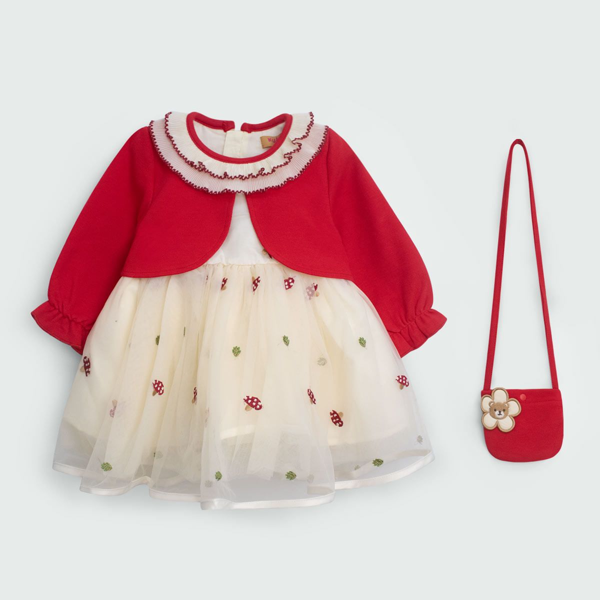 KUKULI - VESTIDO MARIANA CON CARTERA NIÑA M1595
