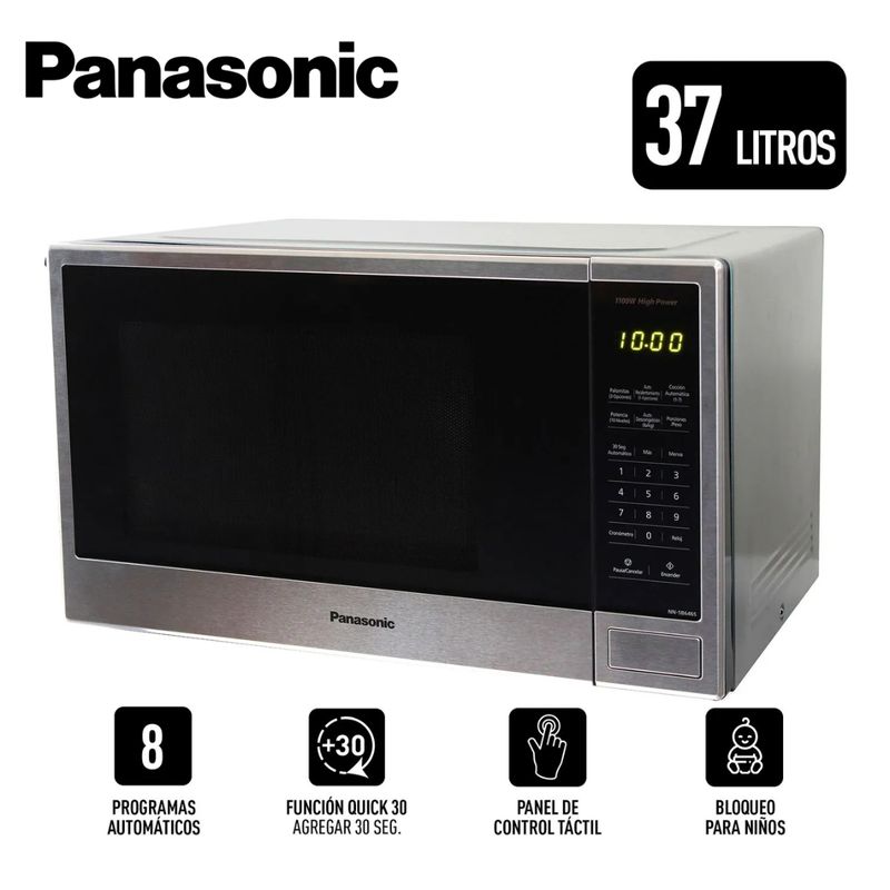 PANASONIC - Horno Microondas Panasonic NN-SB646 - Gris 37L
