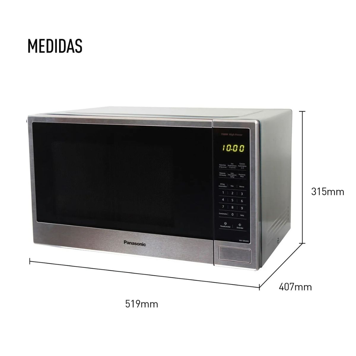 PANASONIC - Horno Microondas Panasonic NN-SB646 - Gris 37L