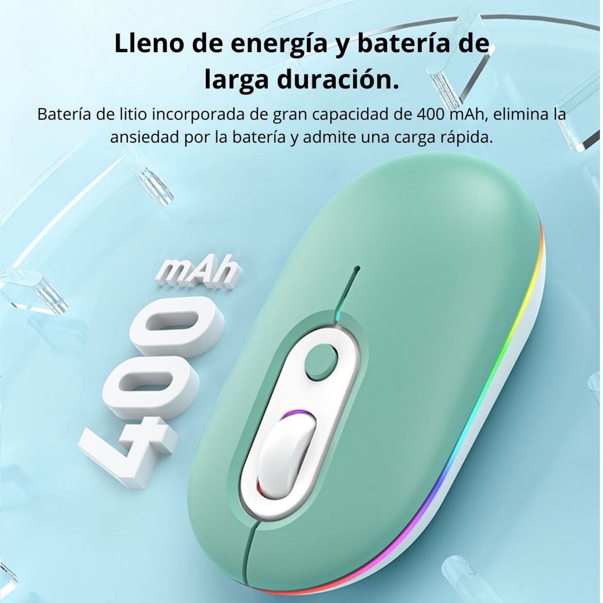 SEISA - Mouse Inalámbrico SEISA DN-N615 – 2.4 G + Bluetooth, Recargable