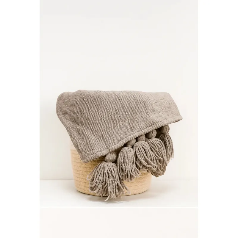 ZALMOHADAS - Manta Boreal Marrón Jaspeado 200 × 150 cm Zalmohadas