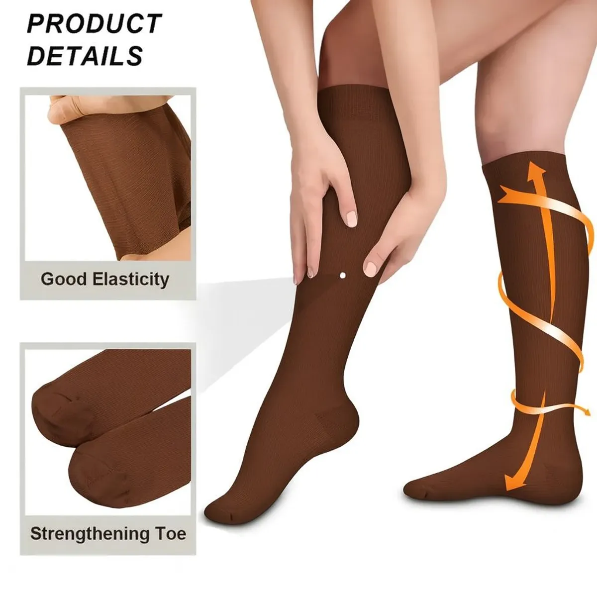 GENERICO - Medias Varices Unisex Medias De Compresión Venas Varicosas