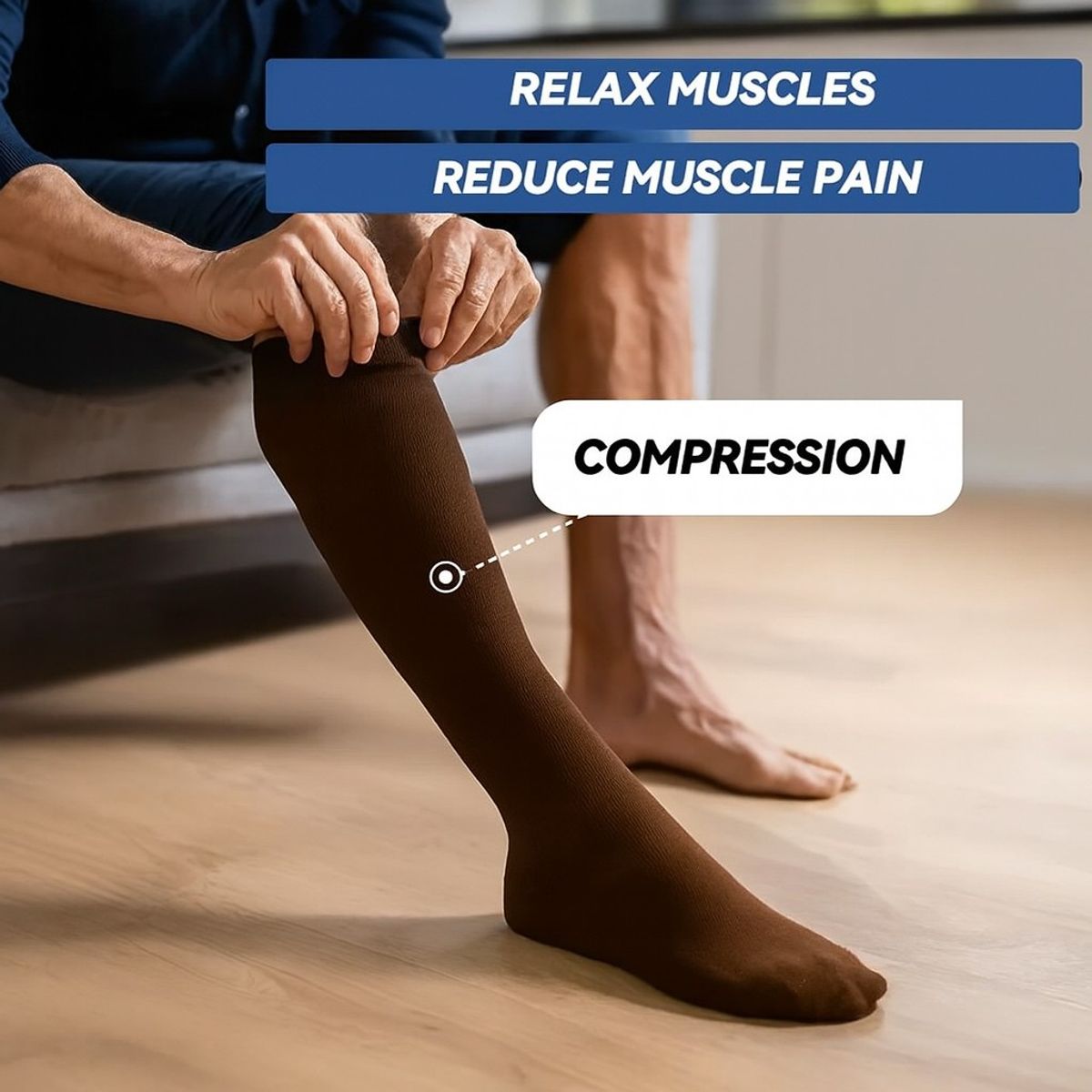 GENERICO - Medias Varices Unisex Medias De Compresión Venas Varicosas