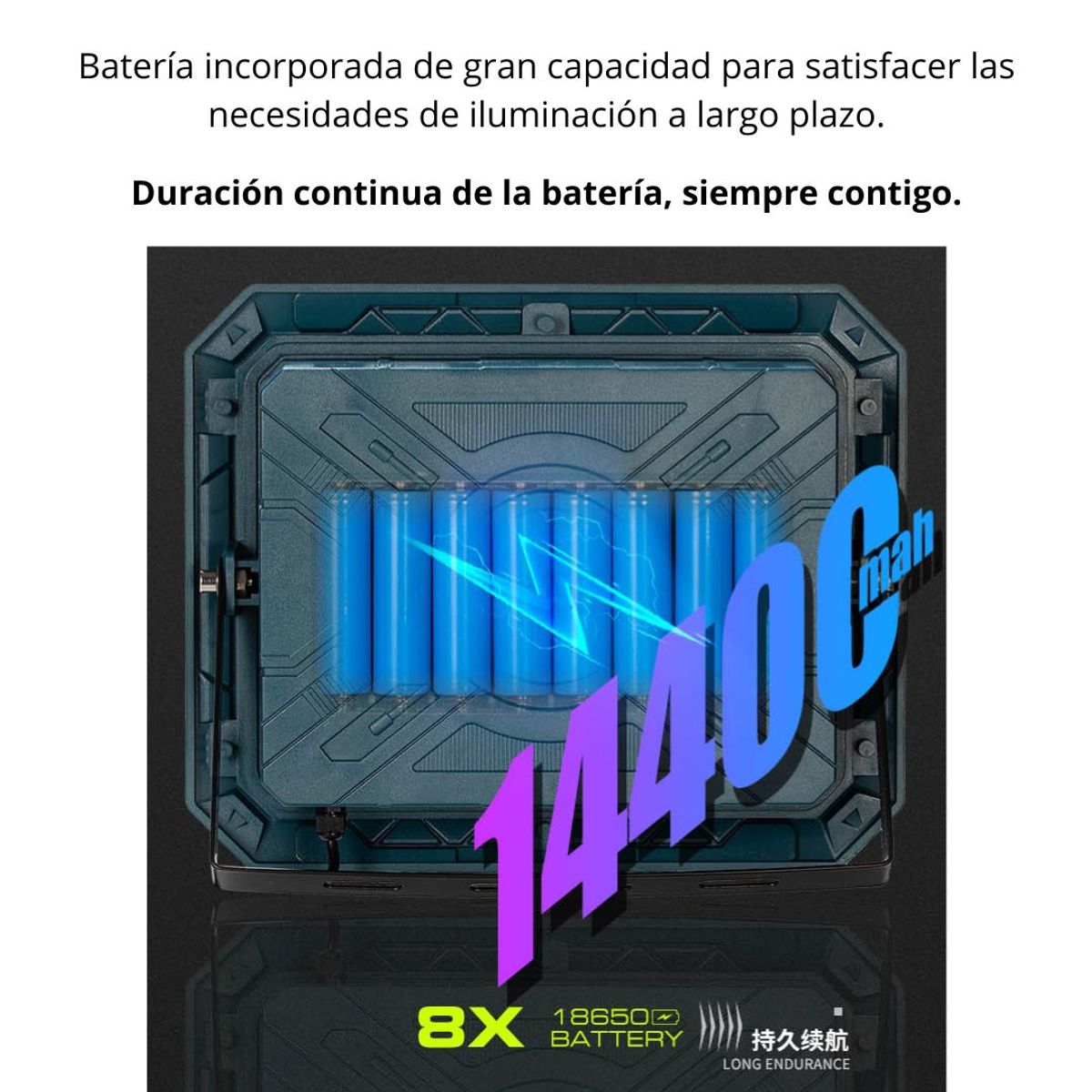 GENERICO - Reflector Solar 400W Triple Color IP66 con Control Remoto Exterior