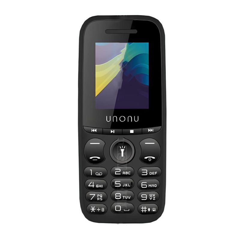UNONU - Celular Unonu Box 2G Negro - Conectividad Dual SIM y Diseño Compacto
