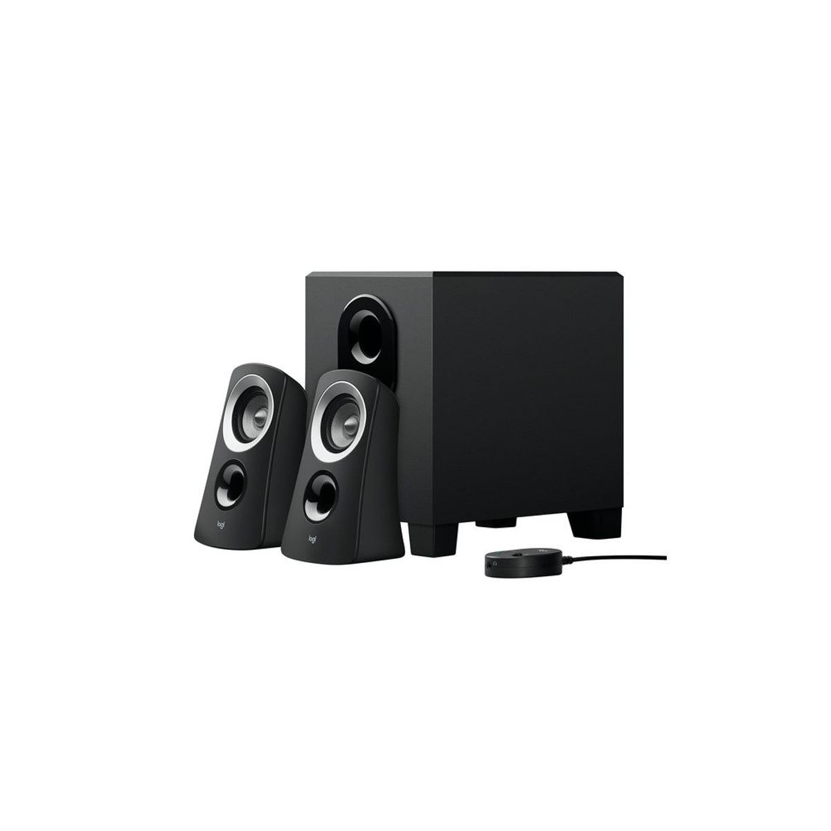 LOGITECH - Parlante 2.1 Logitech Z313 De 25W En Color Negro - Sonido Envolvente Y Potente Para Tu Hog