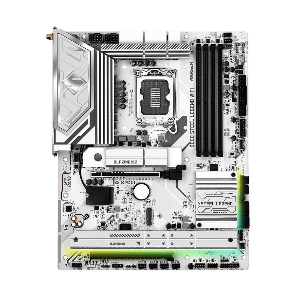 ASROCK - Placa Base Asrock B860 Steel Legend Wifi 6E + Bluetooth 5.1 - Rendimiento Y Conectividad S