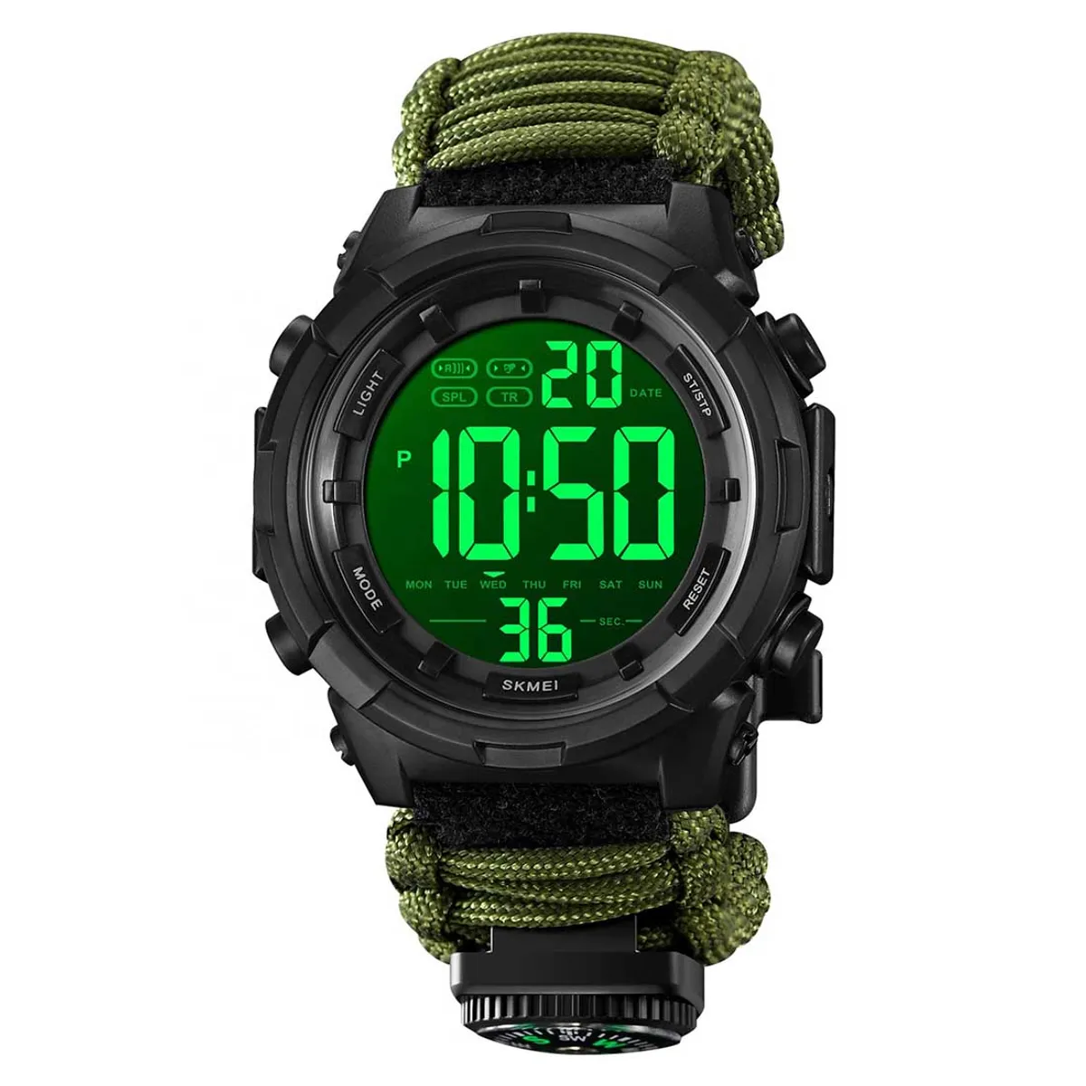 Skmei - Reloj Hombre SKMEI Reactor Digital Deportivo Militar Verde 1845