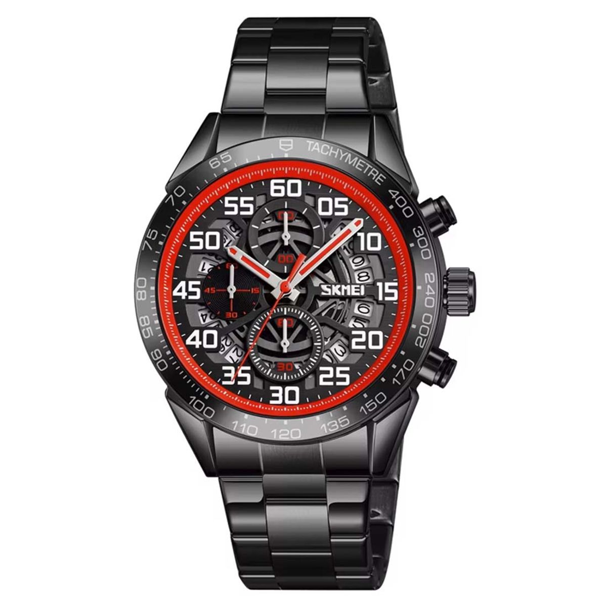 SKMEI - Reloj Hombre Skmei Engine Analógico Cronómetro Fechador Acero 9338