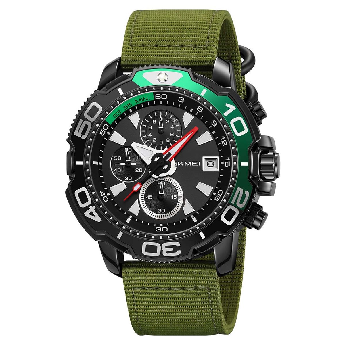 SKMEI - Reloj Hombre Skmei Adventure Analógico  Cronómetro Fecha Verde 9381