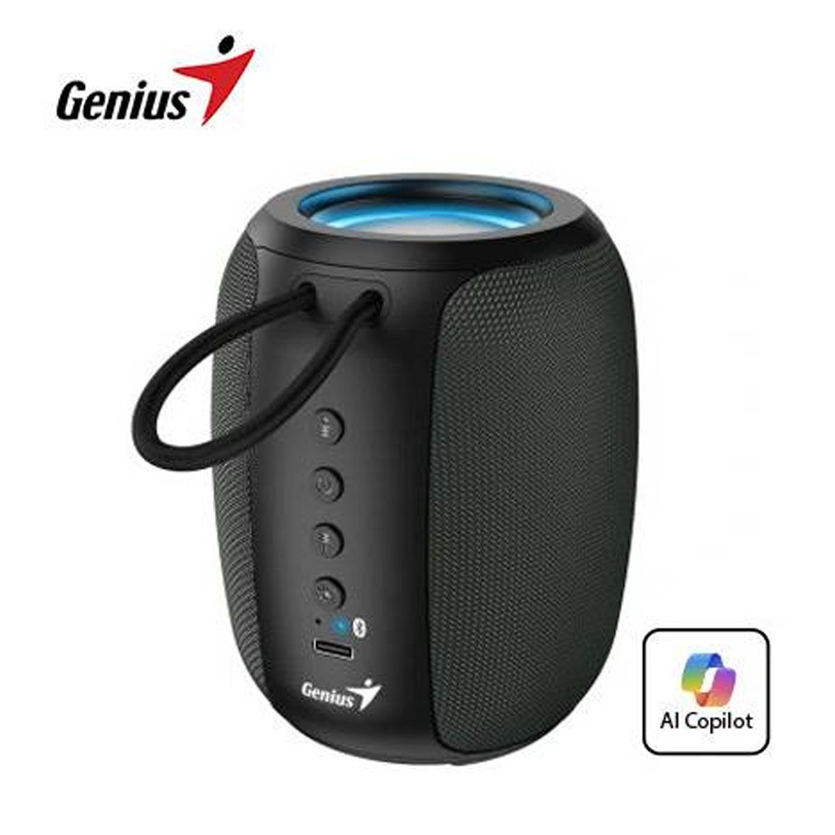 GENIUS - PARLANTE GENIUS SP-915BT BLUETOOTH 5W 6H  NEGRO GRIS