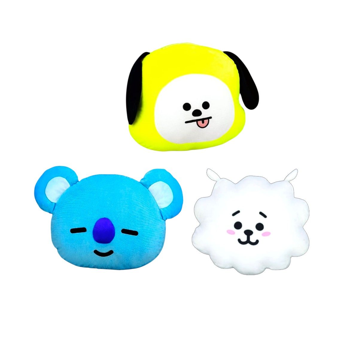 GENERICO - Pack 3 Almohada Cojín Bts Bt21 Koya Chimmy RJ