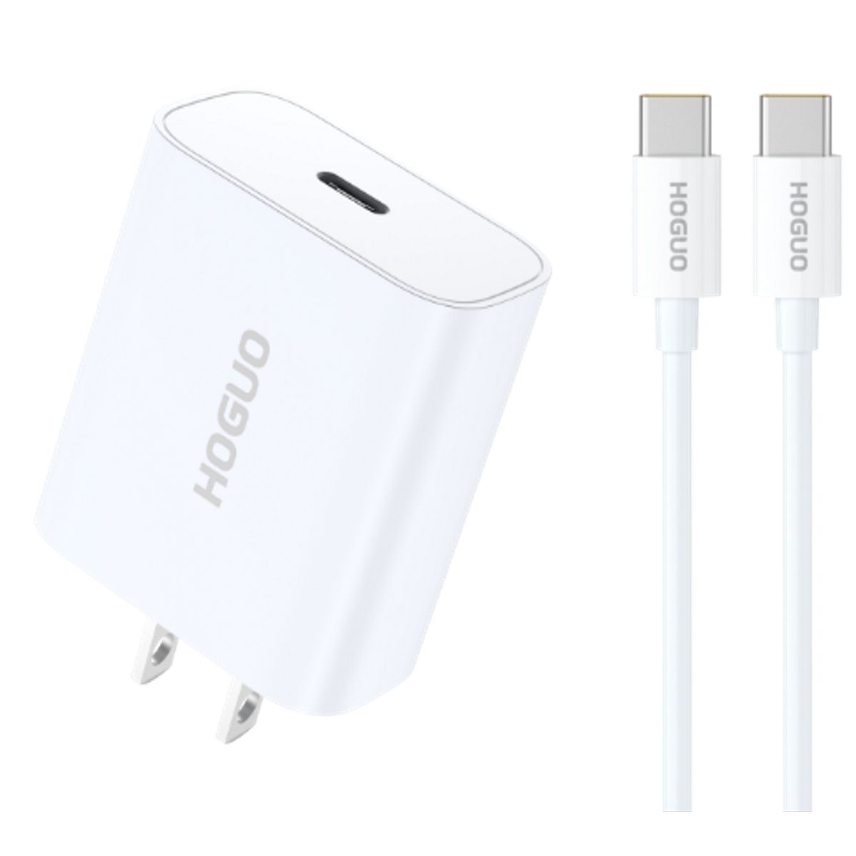 HOGUO - Hoguo - Cargador 30W PD compatible Samsung y iPhone USB-C incluye cable C to C
