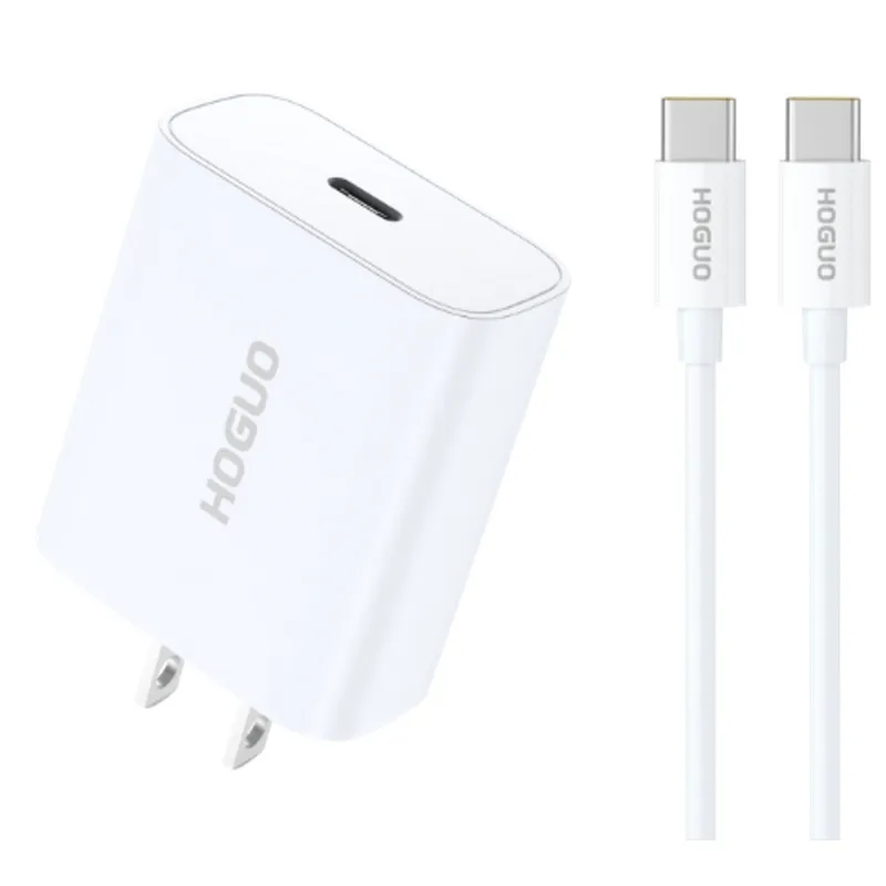 HOGUO - Cargador 30W PD compatible Samsung y iPhone USB-C incluye cable C to C