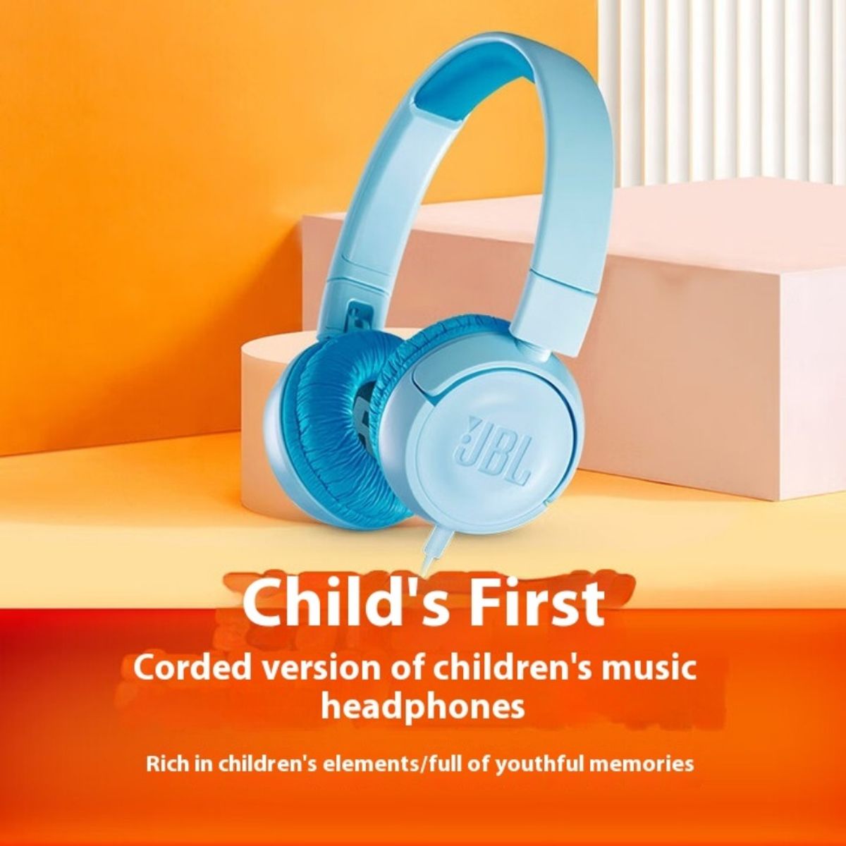 JBL - Audífonos Supraaurales Jbl Jr 300 Para Niños - Azul