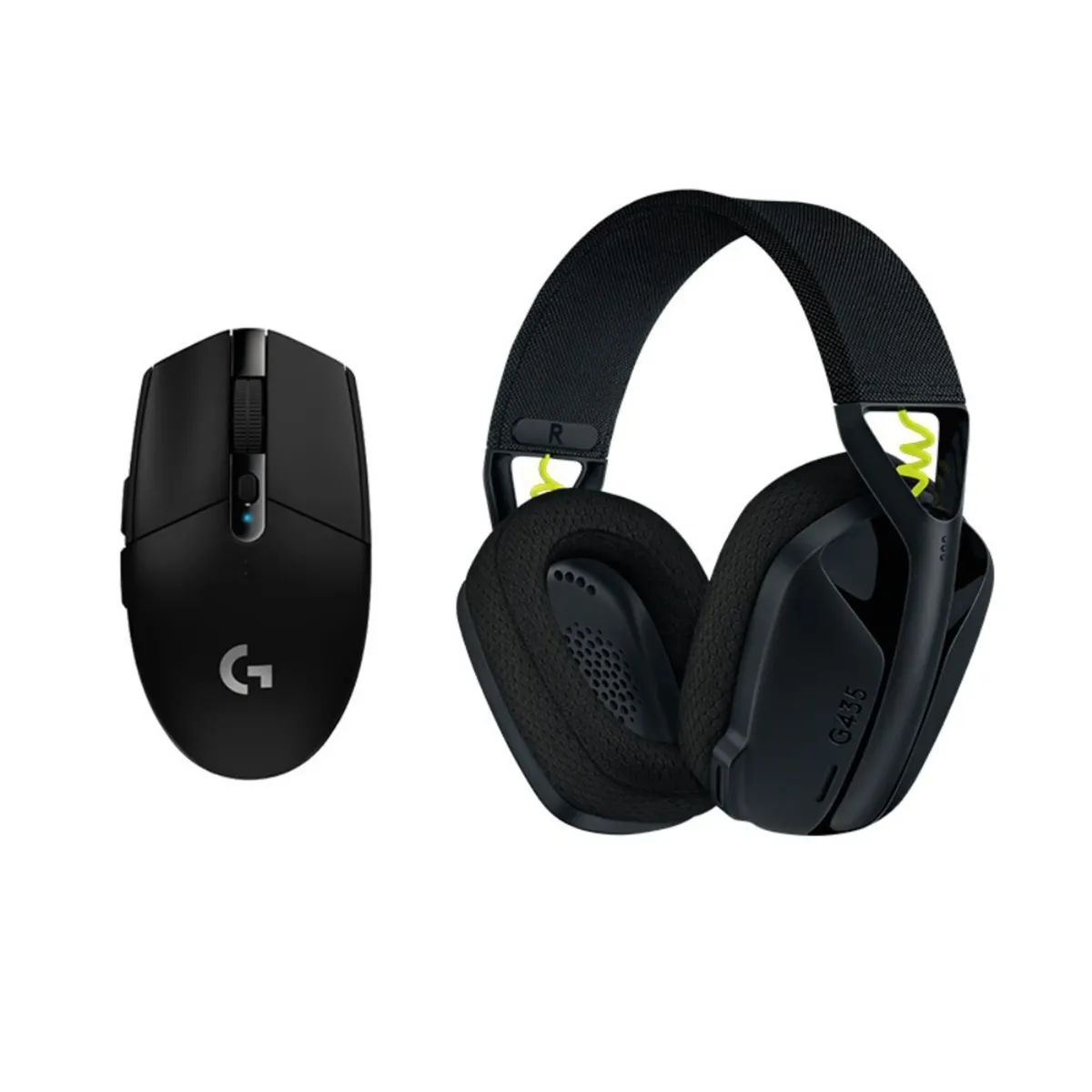 LOGITECH - Audífonos Bluetooth Logitech G435 + G304 Ratón-Negro