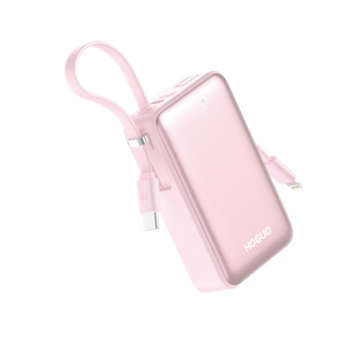 HOGUO - Mini Powerbank 10000mAH LED Carga Rápida 22,5 W USB-C y Lightning