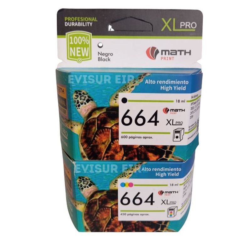 GENERICO - KIT DE TINTA 664XL COMPATIBLE NEGRO TRICOLOR