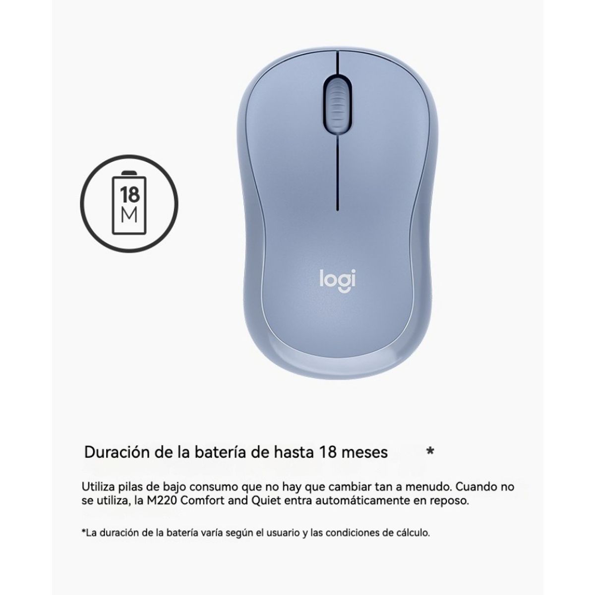 LOGITECH - Mouse Inalambrico Logitech M221-Azul