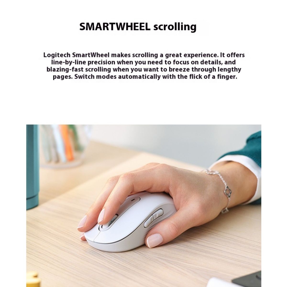 LOGITECH - Mouse M650 L Wireless Logitech-Rosa