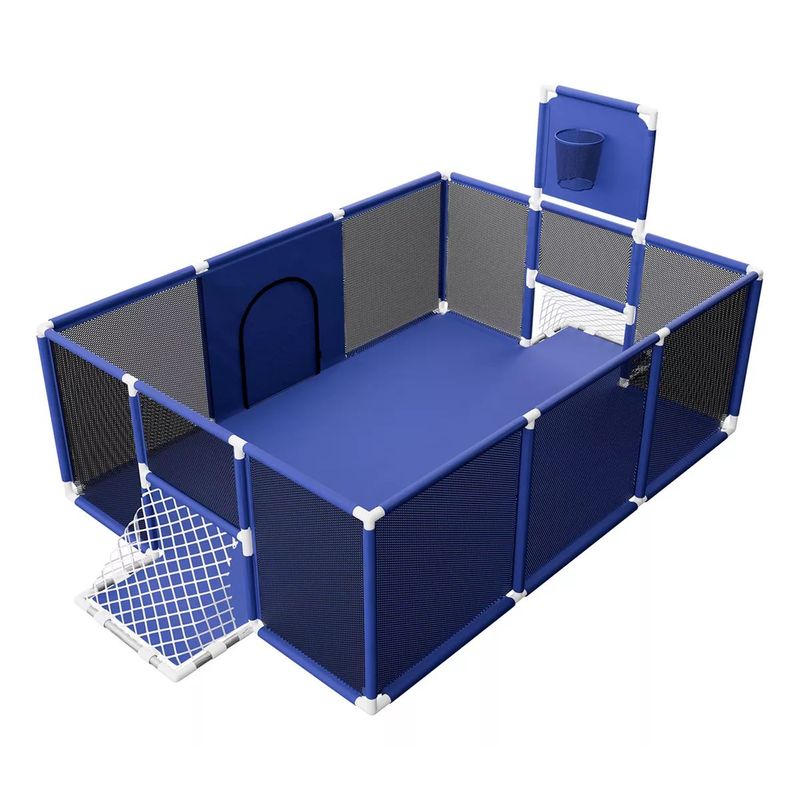 EVERBEST - Corralito Para Bebé Corral Infantil Gimnasio De Juegos Azul