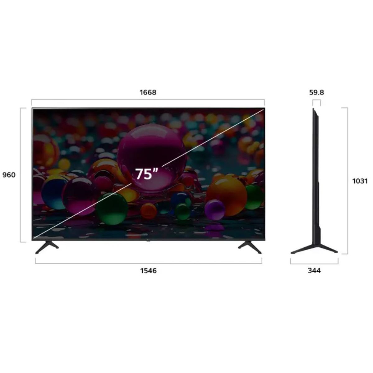 LG - Televisor LG 75 4K ThinQ AI 75UA8050PSA 2025 + Control Magic + Antena