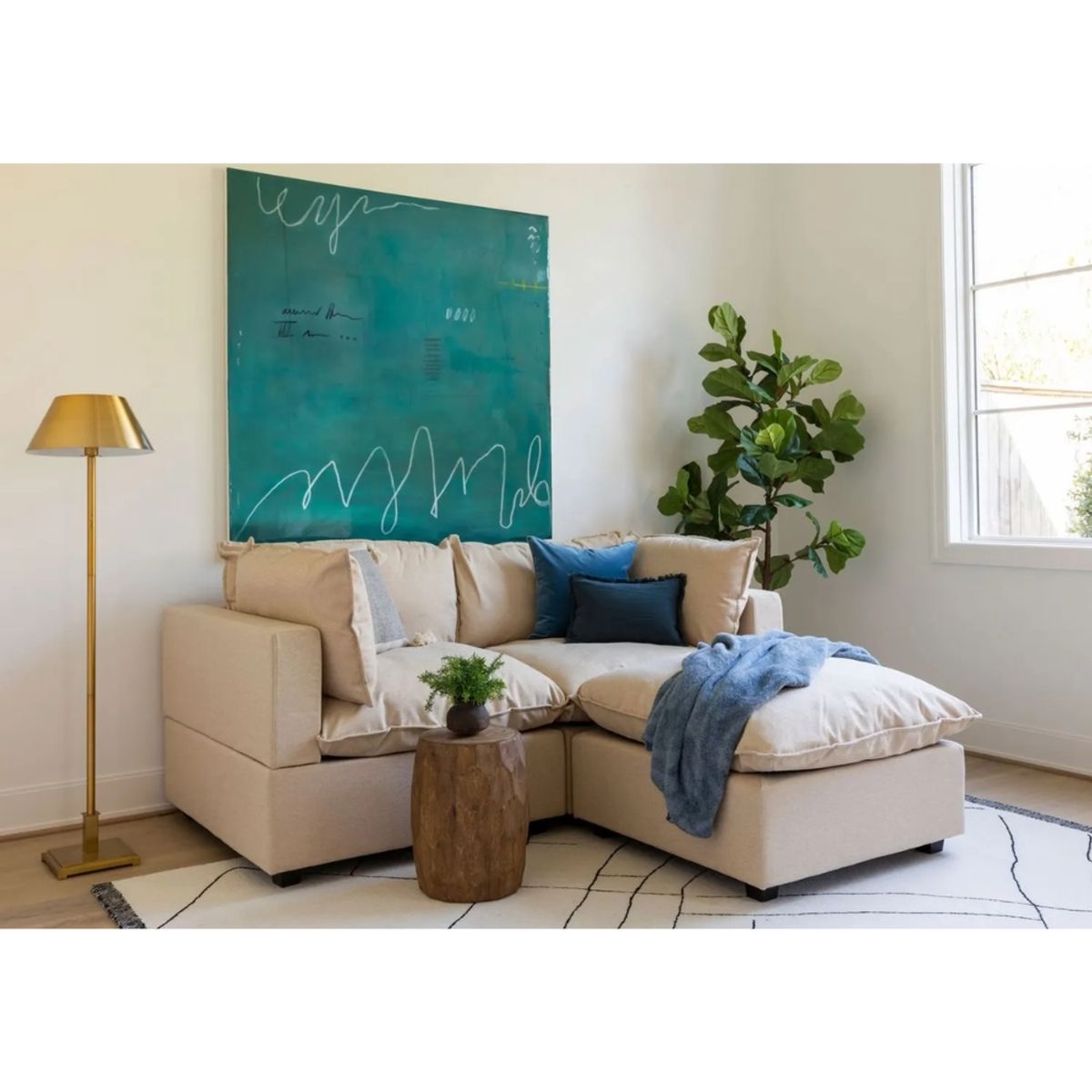 GENERICO - Sofá 2 Cuerpos Rennes + Banqueta de Regalo