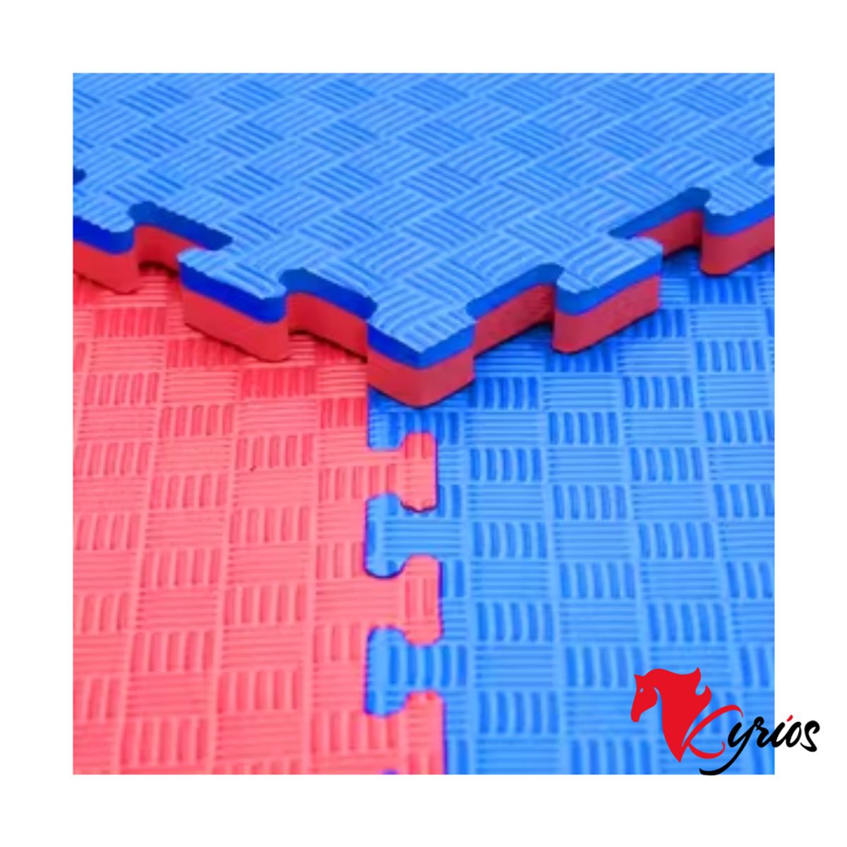 NO LOGO - PACK DE 5 PISOS TATAMI DE 1 X 1 METRO DOBLE COLOR ANTIDESLIZANTE