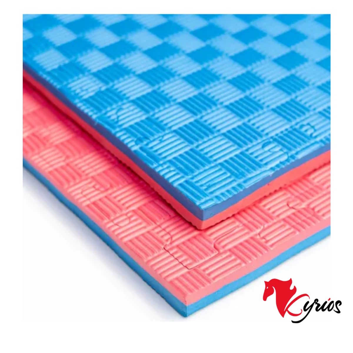 NO LOGO - PACK DE 5 PISOS TATAMI DE 1 X 1 METRO DOBLE COLOR ANTIDESLIZANTE