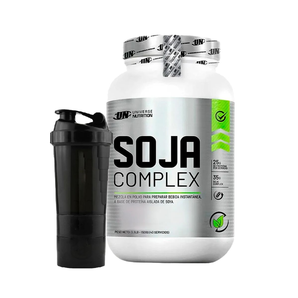 UNIVERSE NUTRITION - PACK SOJA Complex 1.5 KG Vainilla + Shaker