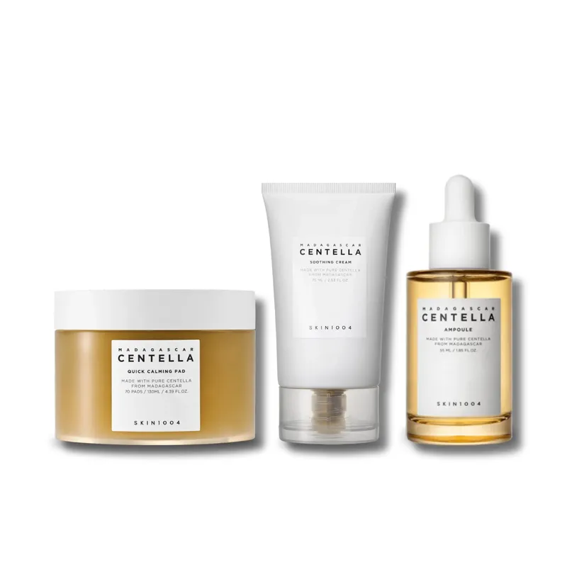 SKIN1004 - SKIN1004 Centella Quick Basic 3 Calming Pad + Ampoule + Soothng Cream