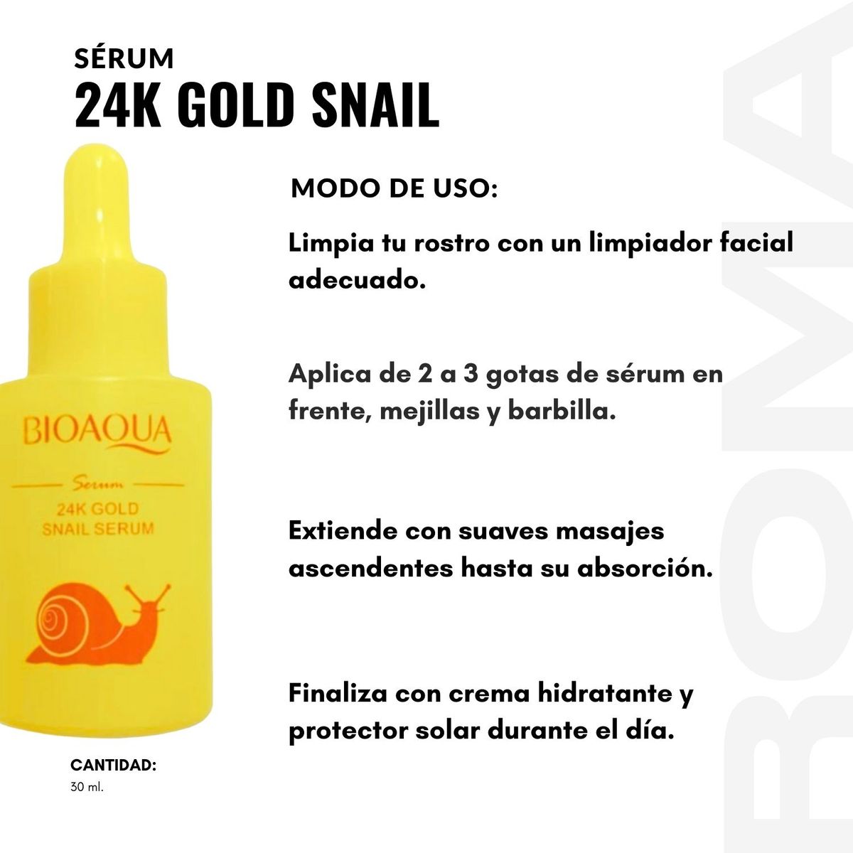 BIOAQUA - SÉRUM 24K GOLD SNAIL 30ML BIOAQUA