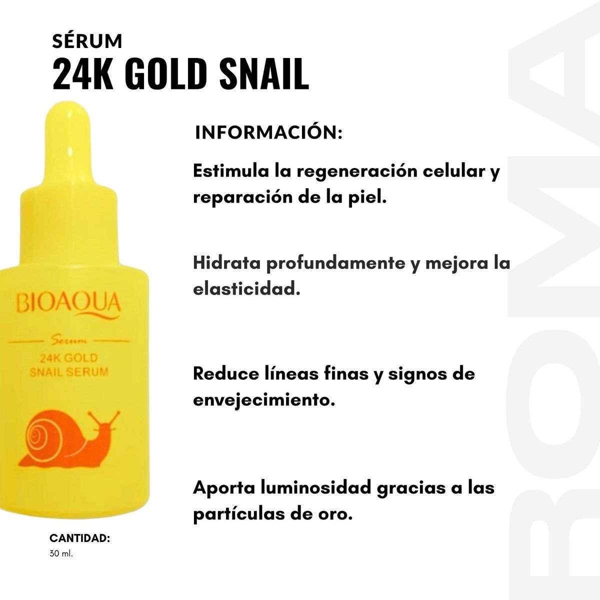 BIOAQUA - SÉRUM 24K GOLD SNAIL 30ML BIOAQUA