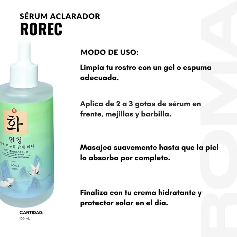 BIOAQUA - SÉRUM ACLARADOR ROREC 100ML